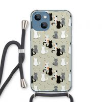 Katten: iPhone 13 mini Transparant Hoesje met koord