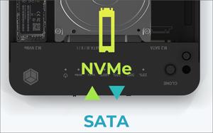 ICY BOX Docking & CloneStation for M.2 NVMe SSD and 2.5"/3.5" SATA SSD/HDD dockingstation