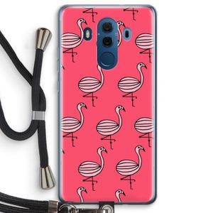 Flamingo: Huawei Mate 10 Pro Transparant Hoesje met koord