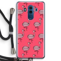 Flamingo: Huawei Mate 10 Pro Transparant Hoesje met koord
