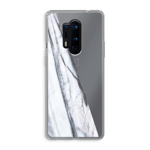 Gestreepte marmer: OnePlus 8 Pro Transparant Hoesje