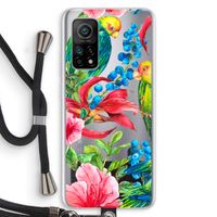 Papegaaien: Xiaomi Mi 10T 5G Transparant Hoesje met koord