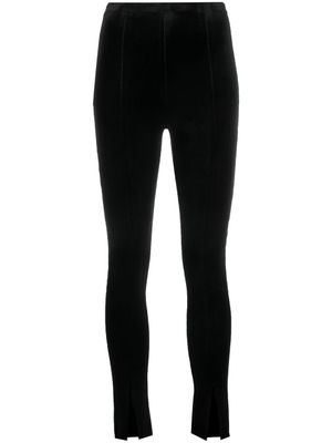 Alchemy x Lia Aram pantalon en velours à fentes - Noir