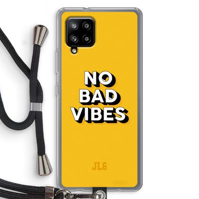 No Bad Vibes: Samsung Galaxy A42 5G Transparant Hoesje met koord