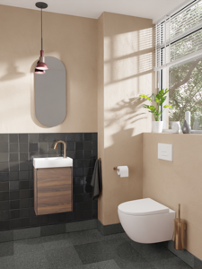 Luca Varess Moreno hangend toilet mat wit randloos SilentFlush, inclusief isolatieset