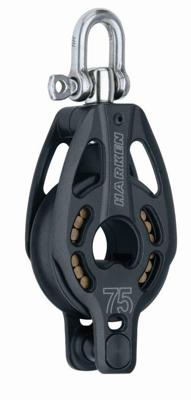 Harken 75mm Black Magic 1-schijfsblok Met Hondsvot Default