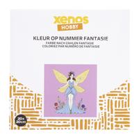 Kleurboek op nummer fantasiefiguren - 20x20 cm