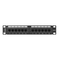 Patchpanel 12 UTP-Poorten Categorie 6 Lanberg PPU6-9012-B