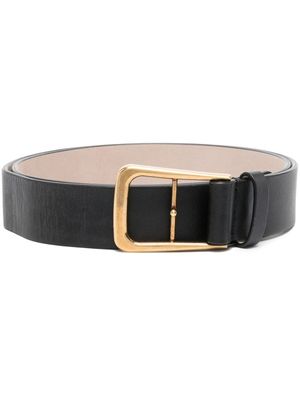 Brunello Cucinelli ceinture large en cuir - Noir