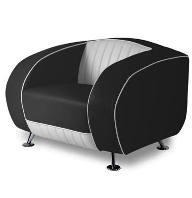 Bel Air Sofa Delucas Retro SF01CB Zwart Eenzitter