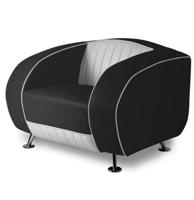 Bel Air Sofa Delucas Retro SF01CB Zwart Eenzitter