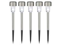 LIVARNO Set van 5 solar tuinlampen