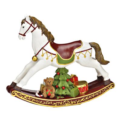 Hobbelpaard van poly, veelkleurig (B/H/D) 30x25x8cm
