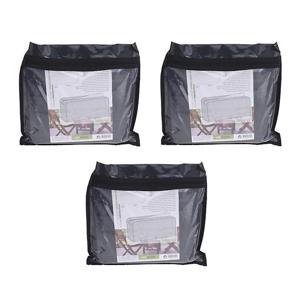Tuinkussens opbergtas - 3x stuks - zwart - 130 x 50 x 32 cm