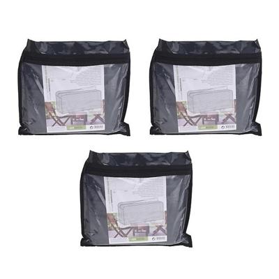 Tuinkussens opbergtas - 3x stuks - zwart - 130 x 50 x 32 cm