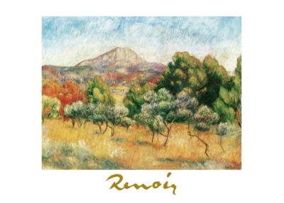 Kunstdruk Auguste Renoir - Il mont Sainte-Victoire 70x50cm