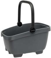 Gerecyclede (honden)fietsmand New Looxs Clipper MIK 28 liter - 49 x 37 x 29 cm - anthraciet