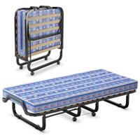80 x 200 cm Logeerbed Inklapbaar Opvouwbaar Vouwbed met Matras van Traagschuim Opklapbed Gemaakt in Italië (Blauw)