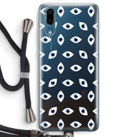 Eyes pattern: Huawei P20 Transparant Hoesje met koord