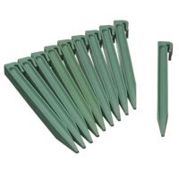 NATUUR Zakje van 10 ankers voor polypropyleen tuinrand - H 26,7 x 1,9 x 1,8 cm - Groen