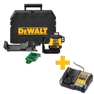 DeWALT DCLE34031N 3x360° Compacte Kruislijnlaser Groen 18V Basic Body in Koffer