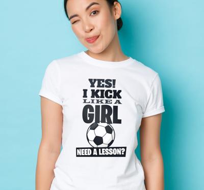 Schop als een meisje t-shirt
