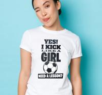 Schop als een meisje t-shirt