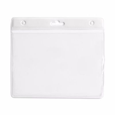 Multipack van 10x Badgehouder wit 11,5 x 9,5 cm