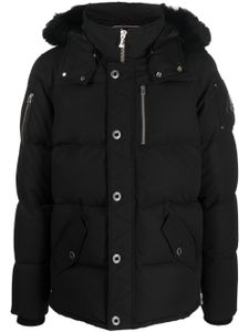 Moose Knuckles parka à capuche bordée de fourrure artificielle - Noir