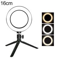 Live uitzending zelfontspanner dimmen Ring LED schoonheid Selfie Light met kleine tafel statief Selfie licht Diameter: 16 cm