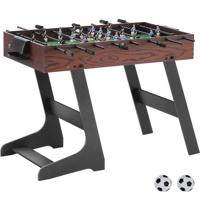 VEVOR Opvouwbare tafelvoetbaltafel, 42 inch standaard tafelvoetbaltafel, full size indoor tafelvoetbaltafel voor thuis, familie en speelkamer, voetbal met tafelvoetbaltafelset, inclusief 2 ballen