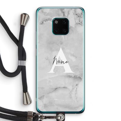 Ivory Marble: Huawei Mate 20 Pro Transparant Hoesje met koord