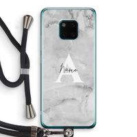 Ivory Marble: Huawei Mate 20 Pro Transparant Hoesje met koord
