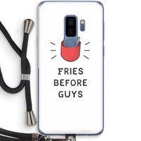 Fries before guys: Samsung Galaxy S9 Plus Transparant Hoesje met koord