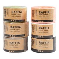 Creativ Company Papier raffia garen diverse kleuren, 6x100m