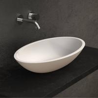 Opbouw Waskom Ideavit Solidjazz 70x40x9 cm Solid Surface Mat Wit Ideavit