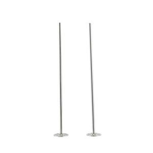 2x stuks Cocktailstampers/roerstaafjes RVS 21 cm - Herbruikbare cocktailroerders