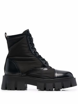 Premiata bottines lacées à semelle épaisse - Noir