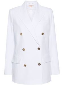 Michael Michael Kors blazer en crêpe à boutonnière croisée - Blanc