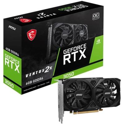 Grafische kaart - MSI - VENTUS GeForce RTX 3050 2X E 6G OC NVIDIA 6 GB GDDR6