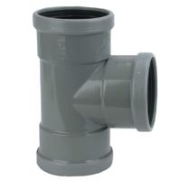Wavin PVC T-Stuk 88° - 125mm Manchet 3x Mof, Duurzaam Waterbestendig voor Vijver