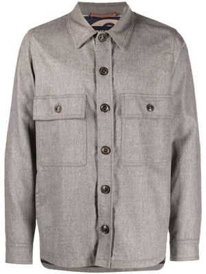 Jacob Cohën surchemise en laine à manches longues - Gris
