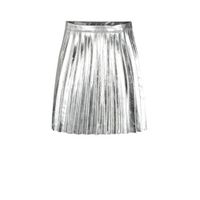 Shoeby Jill & Mitch imitatieleren plissé rok Silver zilver - thumbnail