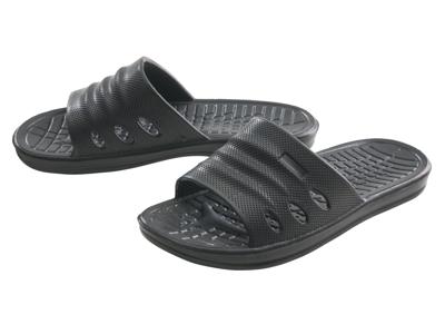 CRIVIT Heren badslippers (Zwart, 44)