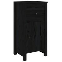 The Living Store Dressoir - Massief Grenenhout - 40 x 35 x 80 cm - Zwart