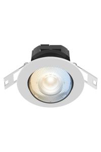 Smart downlight brushed stainless steel, CCT, 345 lm, adjustable - Calex