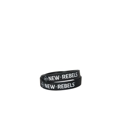 New Rebels Siliconen Polsbandje Man Zwart
