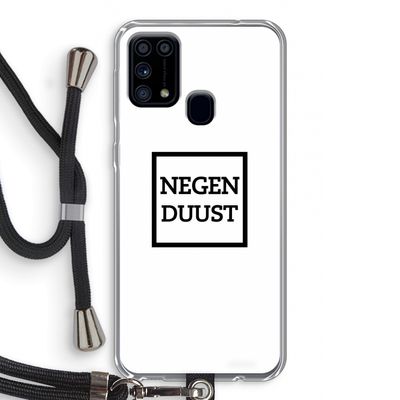 Negenduust vierkant: Samsung Galaxy M31 Transparant Hoesje met koord