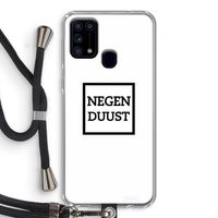 Negenduust vierkant: Samsung Galaxy M31 Transparant Hoesje met koord