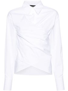 Fabiana Filippi chemise crop à détail noué - Blanc